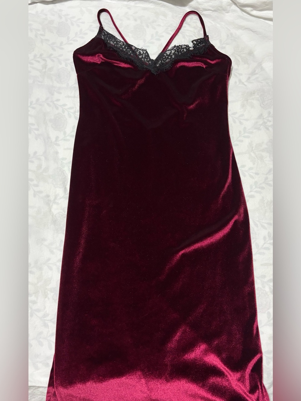 Red velvety dress